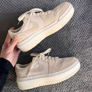 Elevate Air Jordan 1 Women’s Size 9.5 (Tan/White)